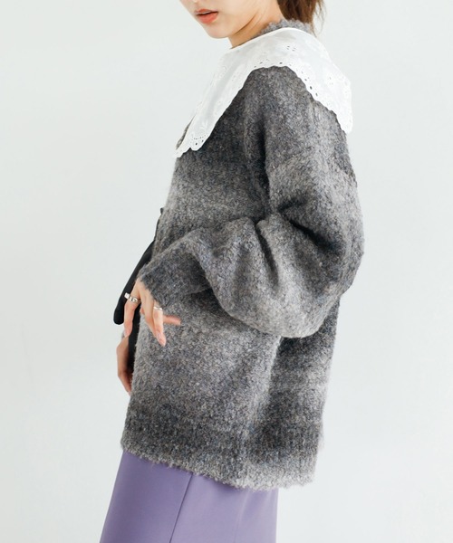 GeeRA（ジーラ）の「マーブルカラーニットプルオーバー（ニット/セーター・レディース・ブルー/グレー/パープル/ピンク・MEDIUM/X-LARGE/LARGE）」の13枚目の写真