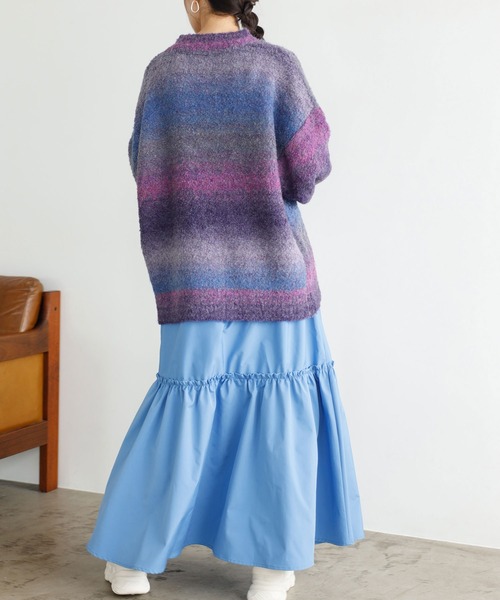 GeeRA（ジーラ）の「マーブルカラーニットプルオーバー（ニット/セーター・レディース・ブルー/グレー/パープル/ピンク・MEDIUM/X-LARGE/LARGE）」の21枚目の写真
