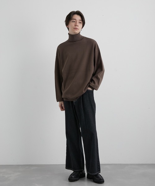 JUNRED（ジュンレッド）の「PBTビッグタートルニット（ニット/セーター・メンズ・ライトグレー/ブラック/ダークグリーン/ベージュ系その他/ブラウン系その他2/チャコールグレー/ブラウン系その他3・S/M/L）」の11枚目の写真