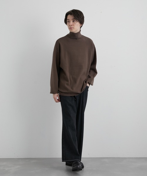 JUNRED（ジュンレッド）の「PBTビッグタートルニット（ニット/セーター・メンズ・ライトグレー/ブラック/ダークグリーン/ベージュ系その他/ブラウン系その他2/チャコールグレー/ブラウン系その他3・S/M/L）」の10枚目の写真