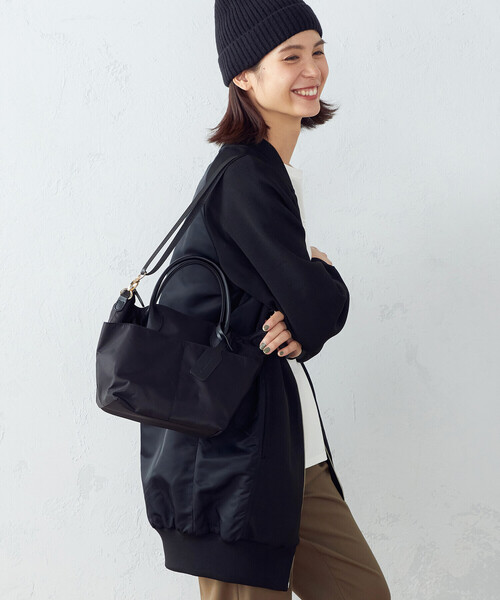 MONO　COMME CA（モノコムサ）の「ショルダー付き ミニボストンバッグ（ショルダーバッグ・レディース・ブラック/ライトグレー/ネイビー/テラコッタ・FREE）」の6枚目の写真