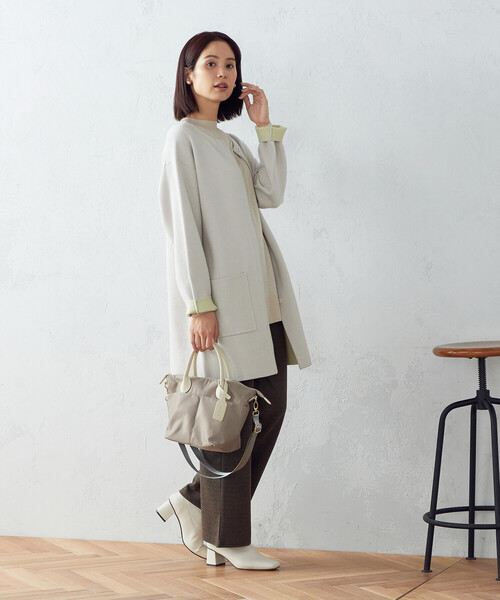 MONO　COMME CA（モノコムサ）の「ショルダー付き ミニボストンバッグ（ショルダーバッグ・レディース・ブラック/ライトグレー/ネイビー/テラコッタ・FREE）」の7枚目の写真