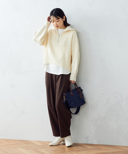 MONO　COMME CA（モノコムサ）の「ショルダー付き ミニボストンバッグ（ショルダーバッグ・レディース・ブラック/ライトグレー/ネイビー/テラコッタ・FREE）」の9枚目の写真