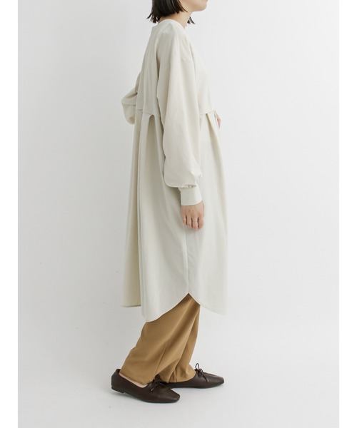 Samansa Mos2 blue（サマンサモスモスブルー）の「レイヤード風シャツワンピース（ワンピース・レディース・カーキ/チャコール/キナリ・ﾌﾘ-）」の6枚目の写真