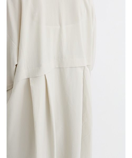 Samansa Mos2 blue（サマンサモスモスブルー）の「レイヤード風シャツワンピース（ワンピース・レディース・カーキ/チャコール/キナリ・ﾌﾘ-）」の13枚目の写真