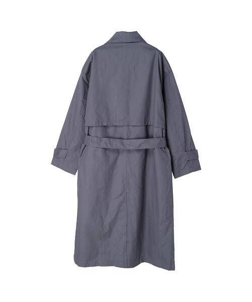 koe(コエ)の「【ユニセックス】オーバーサイズトレンチコート(トレンチコート・レディース・サックスブルー/ベージュ・FREE)」の19枚目の写真