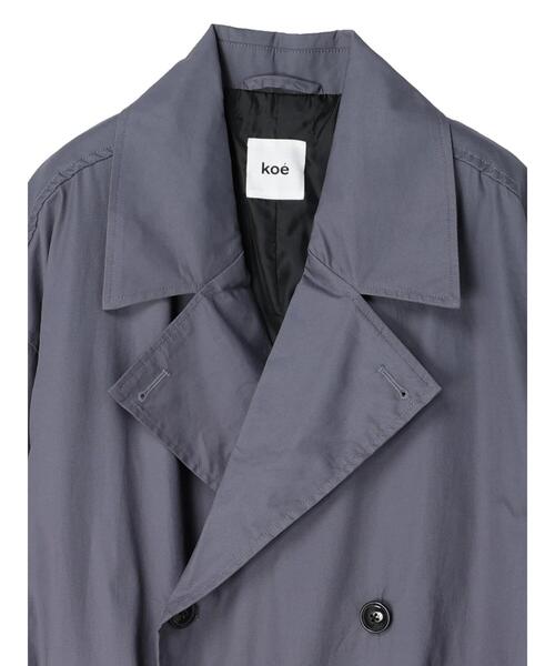 koe(コエ)の「【ユニセックス】オーバーサイズトレンチコート(トレンチコート・レディース・サックスブルー/ベージュ・FREE)」の18枚目の写真