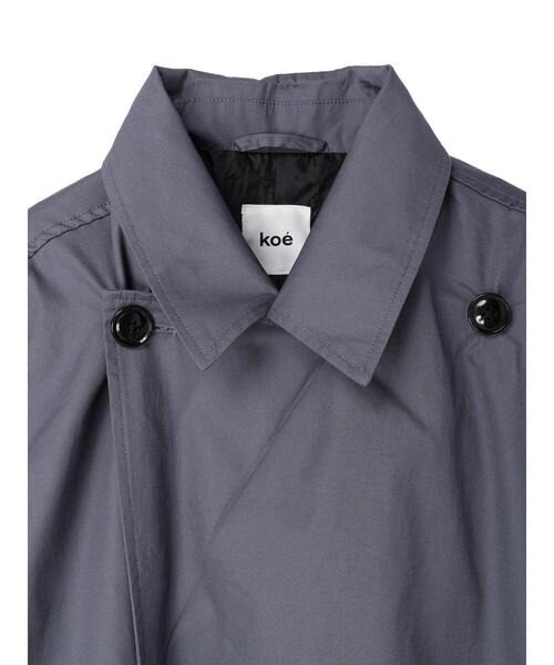 koe(コエ)の「【ユニセックス】オーバーサイズトレンチコート(トレンチコート・レディース・サックスブルー/ベージュ・FREE)」の9枚目の写真