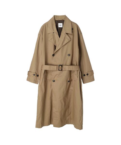 koe(コエ)の「【ユニセックス】オーバーサイズトレンチコート(トレンチコート・レディース・サックスブルー/ベージュ・FREE)」の6枚目の写真