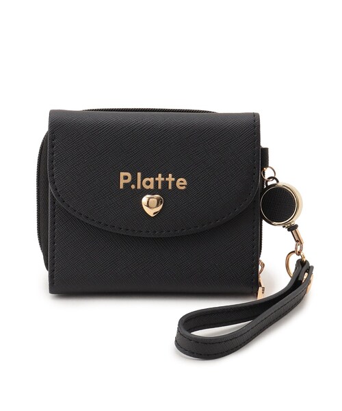 PINK-latte（ピンクラテ）の「リール付きウォレット（財布・キッズ・アイボリー/ブラック/グリーン・00）」の3枚目の写真