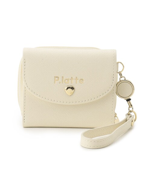 PINK-latte（ピンクラテ）の「リール付きウォレット（財布・キッズ・アイボリー/ブラック/グリーン・00）」の4枚目の写真