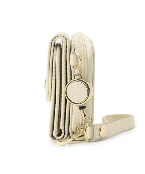 PINK-latte（ピンクラテ）の「リール付きウォレット（財布・キッズ・アイボリー/ブラック/グリーン・00）」の5枚目の写真