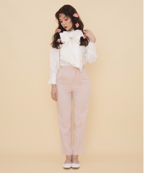 MIRO AMURETTE（ミロアミュレット）の「feminine slacks/ピンクスラックス（スラックス・レディース・ベビーピンク・SMALL/MEDIUM）」の3枚目の写真