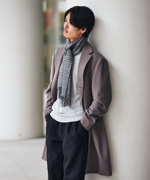 PIACENZA(ピアチェンツァ)の「【PIACENZA / ピアチェンツァ】URAS ハウンドトゥース マフラー(マフラー・メンズ・ブラック/チャコールグレー/ブラウン・FREE)」の11枚目の写真