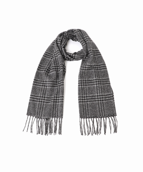 PIACENZA(ピアチェンツァ)の「【PIACENZA / ピアチェンツァ】URAS ハウンドトゥース マフラー(マフラー・メンズ・ブラック/チャコールグレー/ブラウン・FREE)」の12枚目の写真