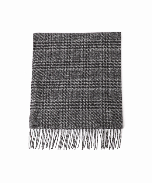 PIACENZA(ピアチェンツァ)の「【PIACENZA / ピアチェンツァ】URAS ハウンドトゥース マフラー(マフラー・メンズ・ブラック/チャコールグレー/ブラウン・FREE)」の7枚目の写真