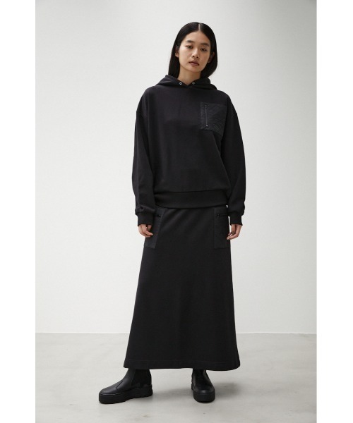 AZUL by moussy(アズールバイマウジー)の「QUILTED DETAIL LONG SKIRT/キルティングディテールロングスカート(スカート・レディース・ブラック/カーキ/アイボリー・MEDIUM/SMALL)」の14枚目の写真