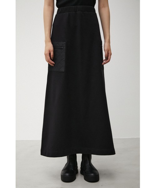 AZUL by moussy(アズールバイマウジー)の「QUILTED DETAIL LONG SKIRT/キルティングディテールロングスカート(スカート・レディース・ブラック/カーキ/アイボリー・MEDIUM/SMALL)」の16枚目の写真