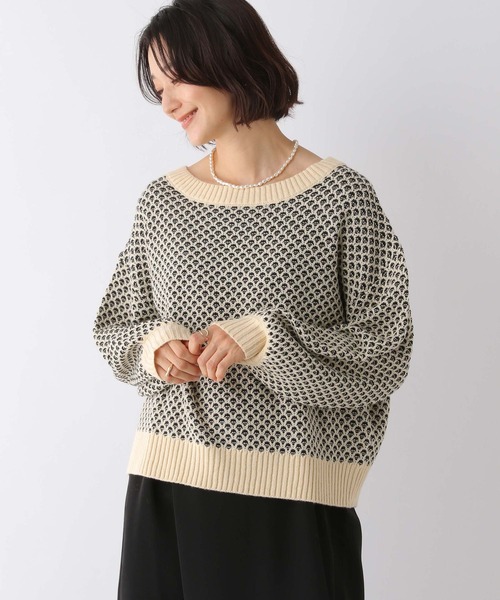 LEPSIM(レプシィム)の「7ゲージ柄ニット×キャミワンピース 164944(ワンピース・レディース・グリーン/ブラック・FREE)」の4枚目の写真