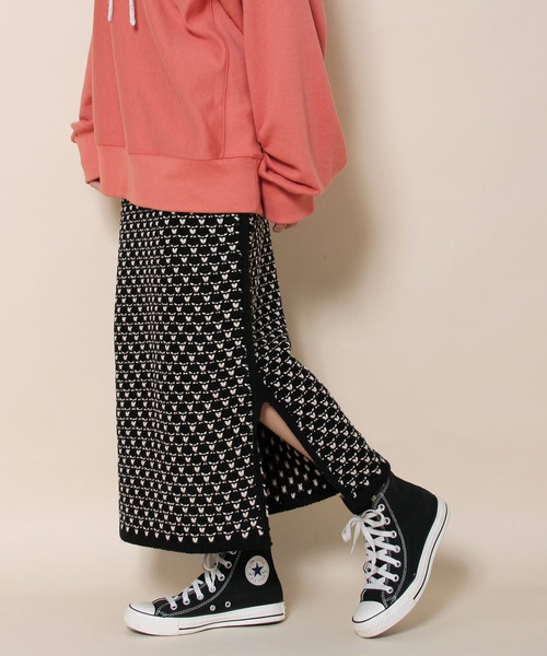 Crisp(クリスプ)の「ジャカードニットスカート(スカート・レディース・ブラック/グリーン・FREE)」の21枚目の写真