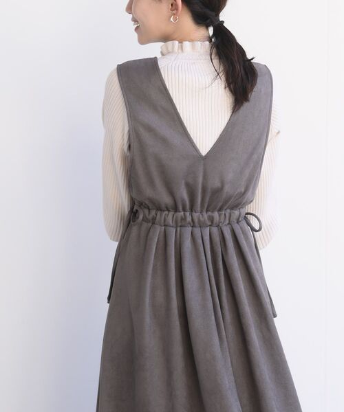 rps（アールピーエス）の「サイドリボンカシュクールジャンパースカート（ジャンパースカート・レディース・ブラック/グレー/ブラウン/ボルドー/モカ・フリー）」の21枚目の写真