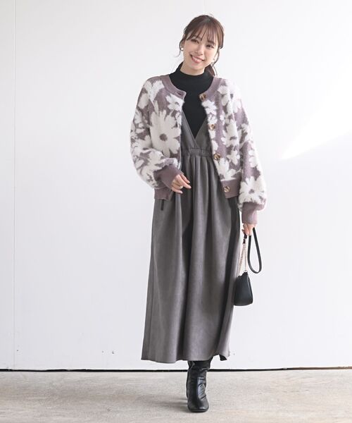 rps（アールピーエス）の「サイドリボンカシュクールジャンパースカート（ジャンパースカート・レディース・ブラック/グレー/ブラウン/ボルドー/モカ・フリー）」の19枚目の写真