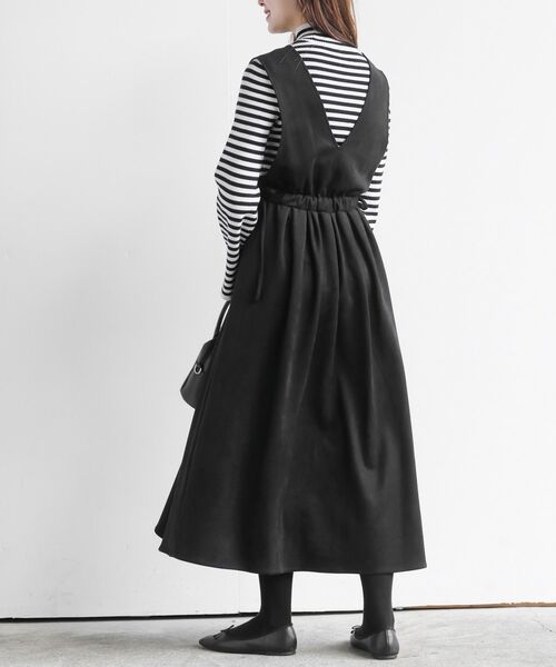 rps（アールピーエス）の「サイドリボンカシュクールジャンパースカート（ジャンパースカート・レディース・ブラック/グレー/ブラウン/ボルドー/モカ・フリー）」の16枚目の写真