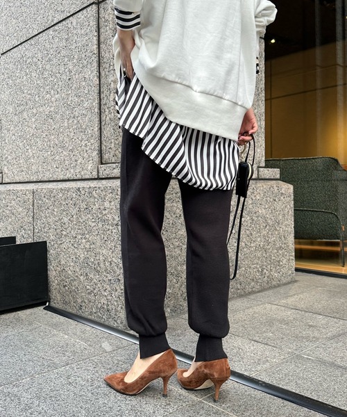 DouDou（ドゥドゥ）の「ニットジョグパンツ（その他パンツ・レディース・ライトグレー/ベージュ/ブラック・FREE）」の12枚目の写真