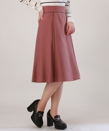 配色パイピングフレアスカート