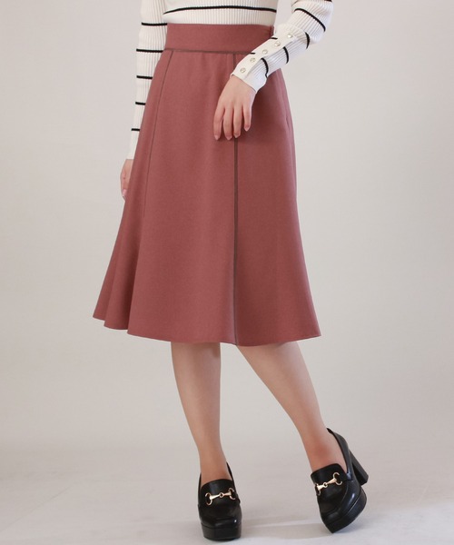 ASTORIA ODIER（アストリアオディール）の「配色パイピングフレアスカート（スカート・レディース・ネイビー/ピンク/ベージュ・SMALL/X-SMALL/MEDIUM/LARGE）」の20枚目の写真