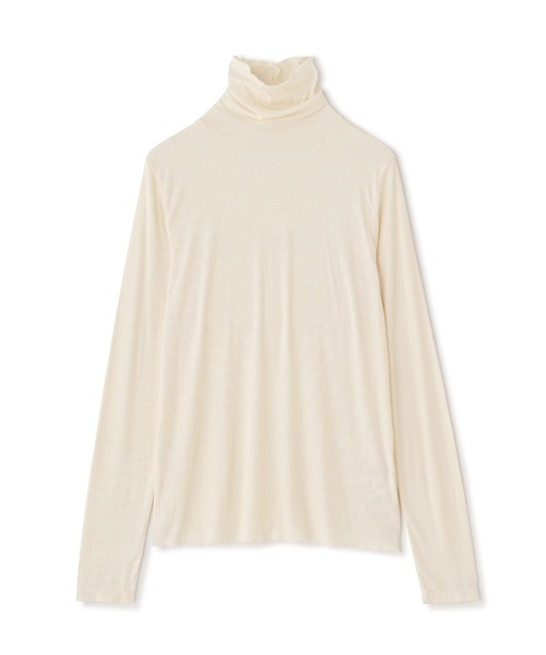 N.(N. Natural Beauty Basic)(エヌエヌナチュラルビューティーベーシック)の「【追加生産】◆ハイネックインナーカットソー(Tシャツ/カットソー・レディース・オフホワイト/ブラック/ライトグリーン/オレンジ・MEDIUM)」の7枚目の写真