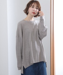 やわらかヘビーコットンクルーネック ロング Tシャツ