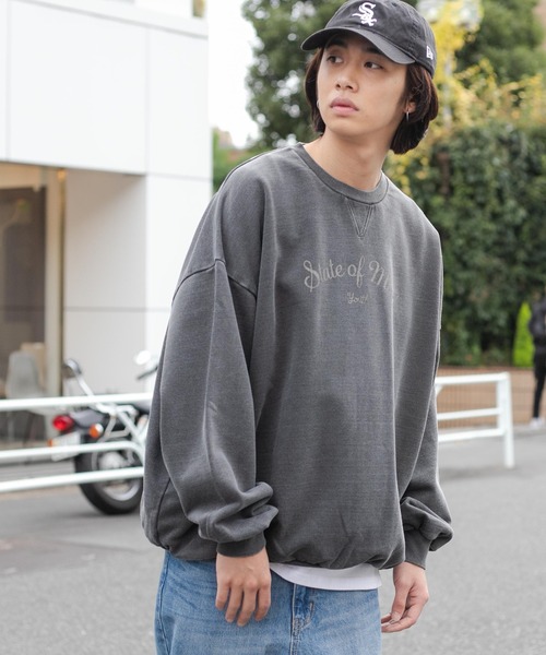 WEGO（ウィゴー）の「WEGO/ヘビーウエイト ピグメントプルオーバー（スウェット・メンズ・スミクロ/レッド/カーキ・MEDIUM/LARGE）」の19枚目の写真