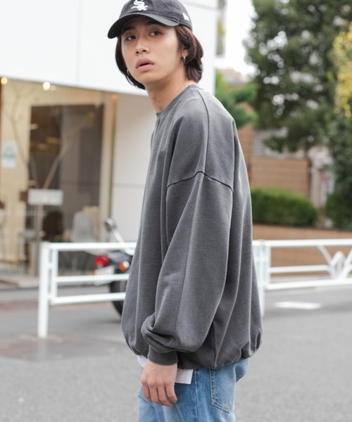 WEGO（ウィゴー）の「WEGO/ヘビーウエイト ピグメントプルオーバー（スウェット・メンズ・スミクロ/レッド/カーキ・MEDIUM/LARGE）」の20枚目の写真