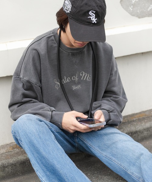 WEGO（ウィゴー）の「WEGO/ヘビーウエイト ピグメントプルオーバー（スウェット・メンズ・スミクロ/レッド/カーキ・MEDIUM/LARGE）」の22枚目の写真