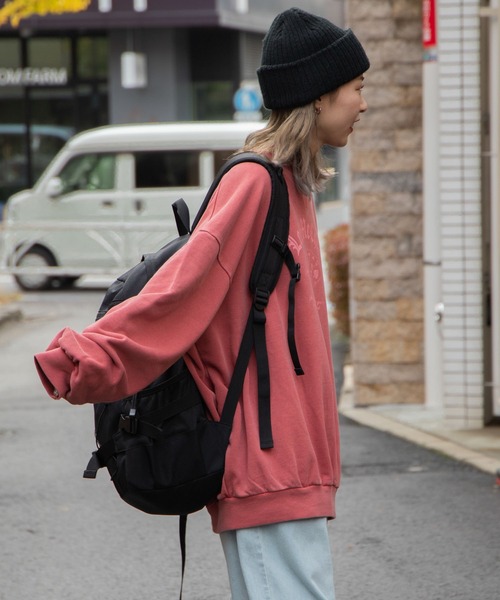 WEGO（ウィゴー）の「WEGO/ヘビーウエイト ピグメントプルオーバー（スウェット・メンズ・スミクロ/レッド/カーキ・MEDIUM/LARGE）」の4枚目の写真