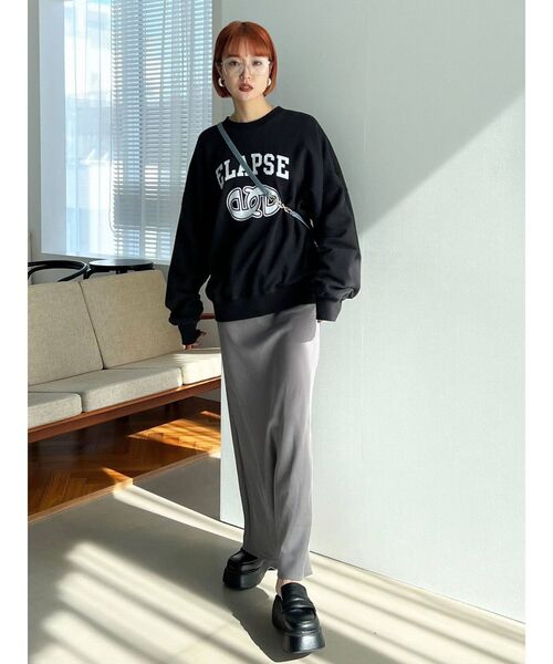 EMODA（エモダ）の「ナローマキシスカート（スカート・レディース・ブラック/グレー・FREE）」の5枚目の写真