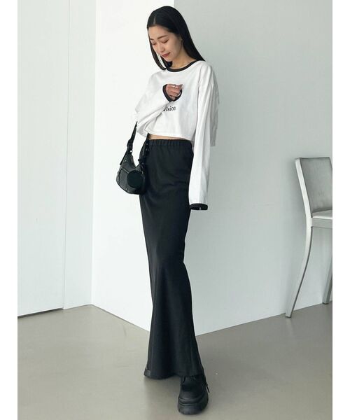 EMODA（エモダ）の「ナローマキシスカート（スカート・レディース・ブラック/グレー・FREE）」の12枚目の写真