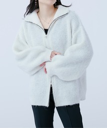 Ellno Loset | モヘアタッチドライバーズニット(ニット/セーター)