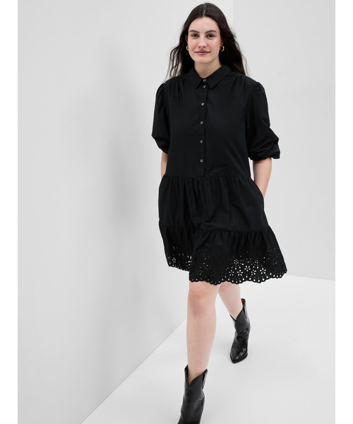 GAP(ギャップ)の「袖コンシャス シャツワンピース(ワンピース・レディース・ピンク/その他/ブラック・XS/S/M/L/XXS)」の5枚目の写真