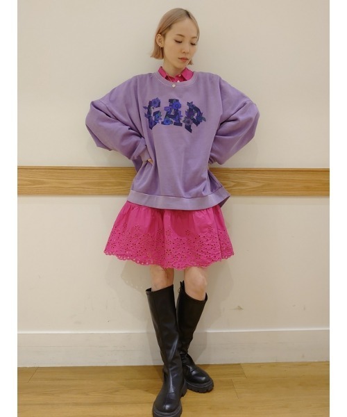 GAP(ギャップ)の「袖コンシャス シャツワンピース(ワンピース・レディース・ピンク/その他/ブラック・XS/S/M/L/XXS)」の21枚目の写真