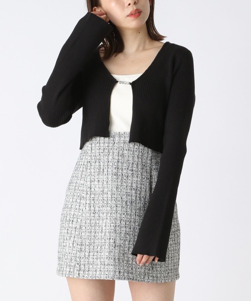 Heather（ヘザー）の「ツイードミニスカート　188002（スカート・レディース・オフホワイト/グレー・FREE）」の5枚目の写真