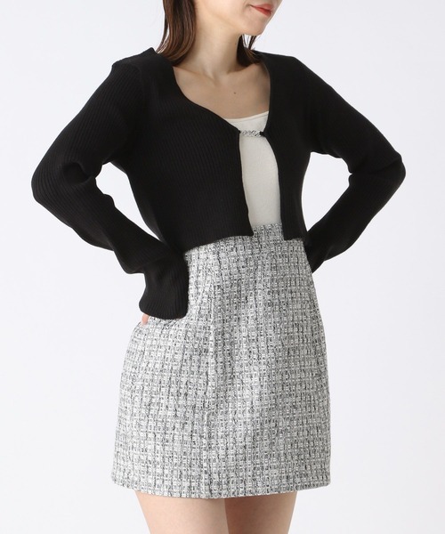 Heather（ヘザー）の「ツイードミニスカート　188002（スカート・レディース・オフホワイト/グレー・FREE）」の6枚目の写真
