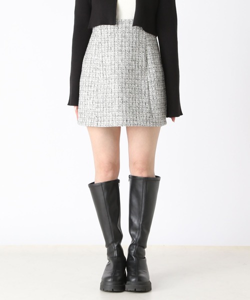 Heather（ヘザー）の「ツイードミニスカート　188002（スカート・レディース・オフホワイト/グレー・FREE）」の7枚目の写真