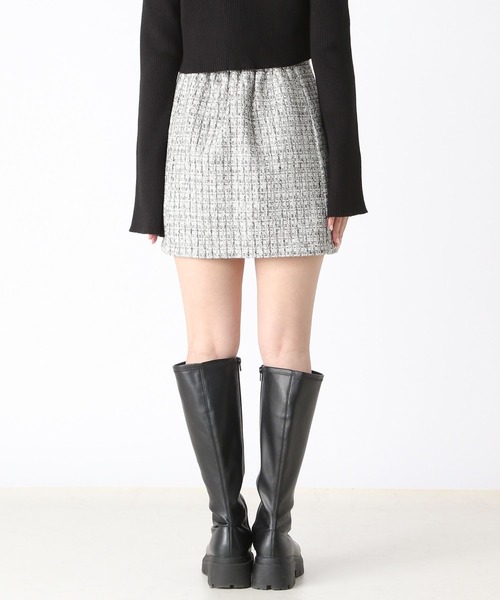 Heather（ヘザー）の「ツイードミニスカート　188002（スカート・レディース・オフホワイト/グレー・FREE）」の9枚目の写真