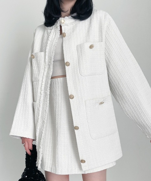 Heather（ヘザー）の「ツイードミニスカート　188002（スカート・レディース・オフホワイト/グレー・FREE）」の20枚目の写真