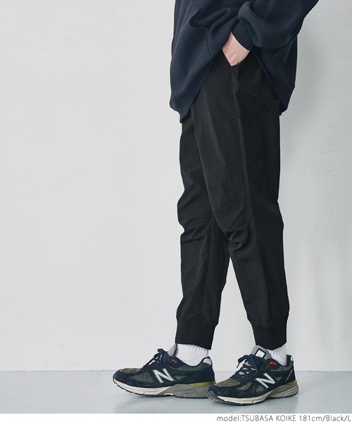 coca(coca)(コカ)の「メンズ リブイージーパンツ(その他パンツ・メンズ・ブラック/グレイッシュベージュ・M/L/XL)」の9枚目の写真