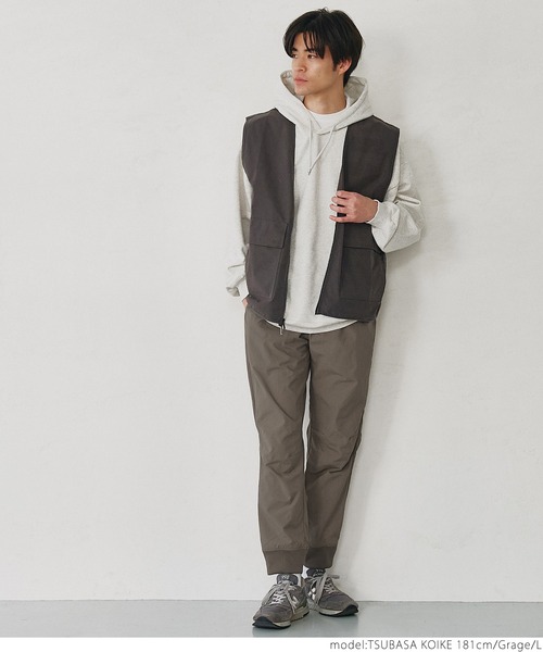 coca(coca)(コカ)の「メンズ リブイージーパンツ(その他パンツ・メンズ・ブラック/グレイッシュベージュ・M/L/XL)」の6枚目の写真