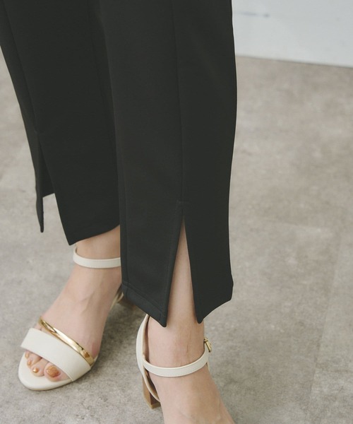 Chez toi（シェトワ）の「裾スリットカットパンツ（その他パンツ・レディース・ブラック/アイボリー/ミント・FREE）」の7枚目の写真