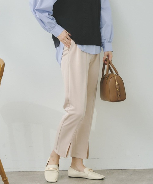 Chez toi（シェトワ）の「裾スリットカットパンツ（その他パンツ・レディース・ブラック/アイボリー/ミント・FREE）」の11枚目の写真